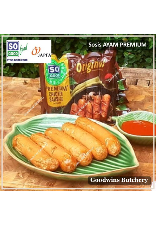 SoGood frozen sausage CHICKEN PREMIUM ORIGINAL So Good Food 6" 15cm 5pcs 300g